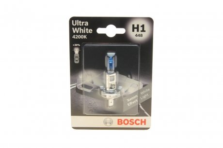 Лампа ULTRA WHITE 4200K H1 BOSCH 1987301088