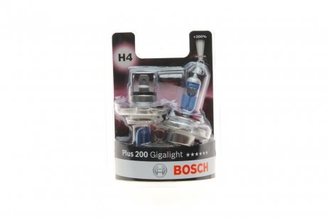 Лампа 12V 60/55W H4 Plus 200 Gigalight (к-кт 2шт) (вір-во) BOSCH 1987301435