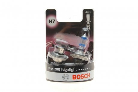 Лампа 12V 55W H7 Plus 200 Gigalight (к-кт 2шт) (вір-во) BOSCH 1987301436