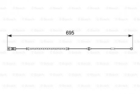 ДАТЧИК ЗНОШУВАННЯ ДИСК.КОЛ.ПЕРЕД BOSCH 1987474585