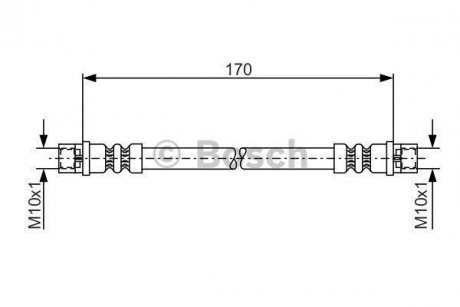 AUDI Шланг тормозной задн. A6 97- BOSCH 1987476010 (фото 1)