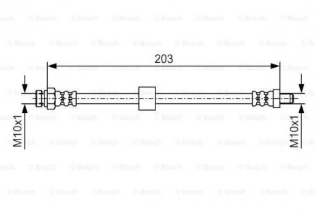 Шланг тормозной DODJE Caliber BOSCH 1987476035