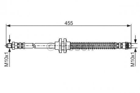 Шланг тормозной пер. RENAULT Megane II -05 BOSCH 1987476126