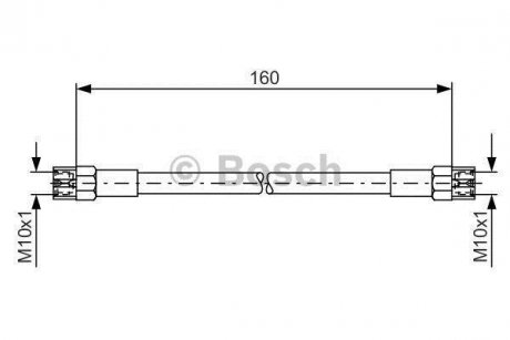 VW Шланг тормозной задний T4 91- BOSCH 1987476220