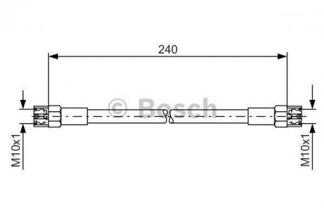 VW Тормозной шланг задний GOLF, JETTA, PASSAT -88 AUDI 100 -91, A80 -89 BOSCH 1987476224