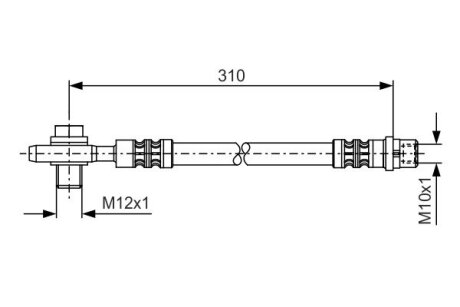 VW Шланг тормозной задн. Passat 96- AUDI A6 97- BOSCH 1987476308