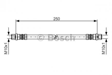 VW Шланг тормозной задн.T5 03- BOSCH 1987476309