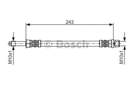 Тормозной шланг задний лев. VW T5 BOSCH 1987476313