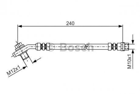 Шланг тормозной зад. AUDI A4 04- BOSCH 1987476332