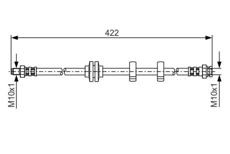 Шланг тормозной ALFA 147 BOSCH 1987476346