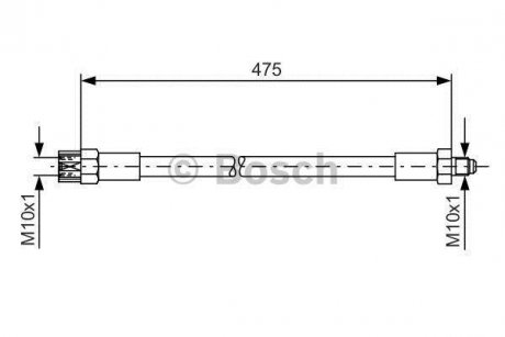 DB Шланг тормозной задний T2/LN1 BOSCH 1987476391