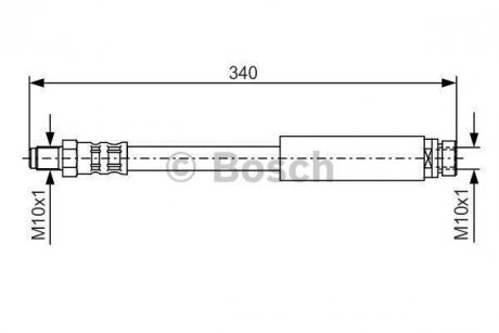 FORD Шланг тормозной передн. Scorpio 95- BMW E30 2,5 BOSCH 1987476433