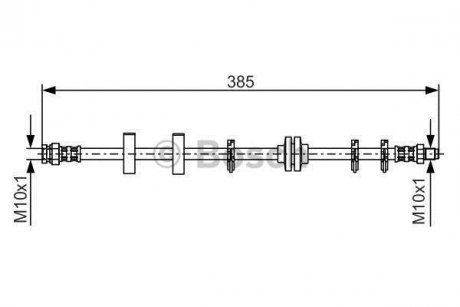 FIAT Шланг тормозной передний Tempra 90-, Tipo 87-92 BOSCH 1987476438