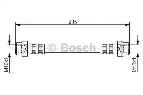 Шланг тормозной задн. BMW 1 E81 BOSCH 1987476477