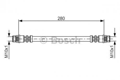 Шланг тормозной задн. RENAULT Duster BOSCH 1987476517