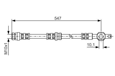 MAZDA Шланг тормозной передн. 626 -91 BOSCH 1987476542