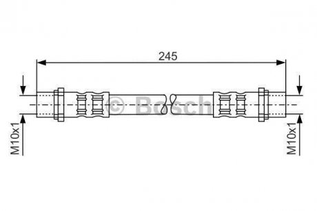 Шланг гальмівний BOSCH 1987476904