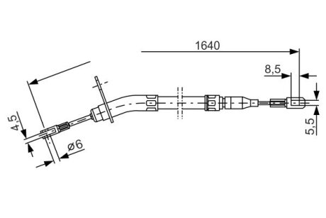 DB Трос ручн. торм. л. W123 BOSCH 1987477011