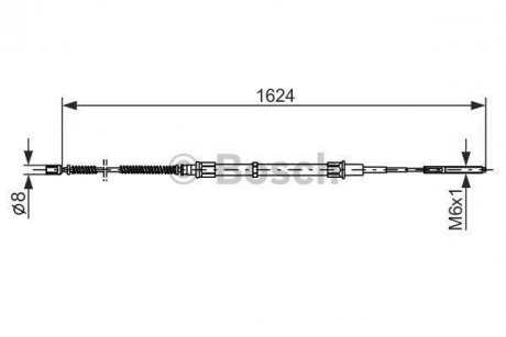 VW Трос тормоза (барабан) Passat 93- BOSCH 1987477407