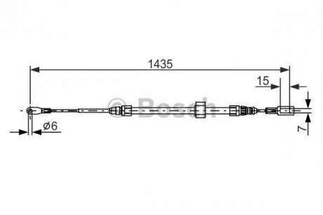 DB Трос ручного тормоза SPRINTER 1435 285 передн. BOSCH 1987477853