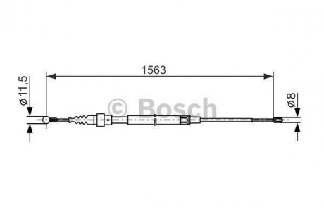 Трос ручного гальма BOSCH 1987477891