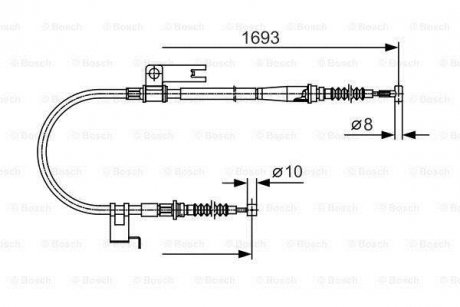 Трос ручного гальма BOSCH 1 987 477 917