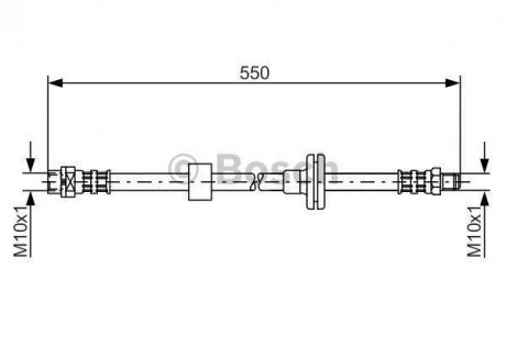 Шланг тормозной пер. BMW X3 -06 BOSCH 1987481056