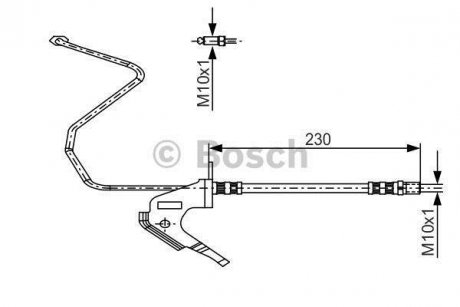 Тормозной шланг BOSCH 1 987 481 161 (фото 1)