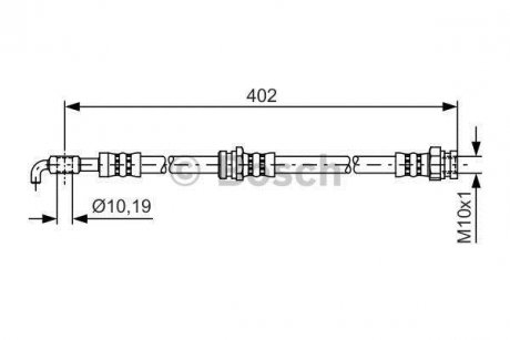 MAZDA Шланг тормозной передн.626 -02 BOSCH 1987481445 (фото 1)