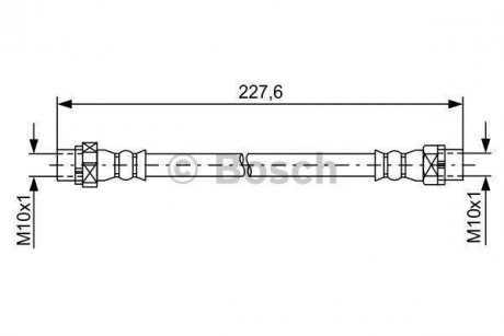 Шланг торм. зад. лев. BMW E70 BOSCH 1987481582 (фото 1)