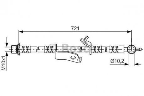 Тормозной шланг BOSCH 1 987 481 636