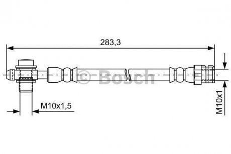 Шланг тормозной задн. VW Tiguan 12-16 BOSCH 1987481736