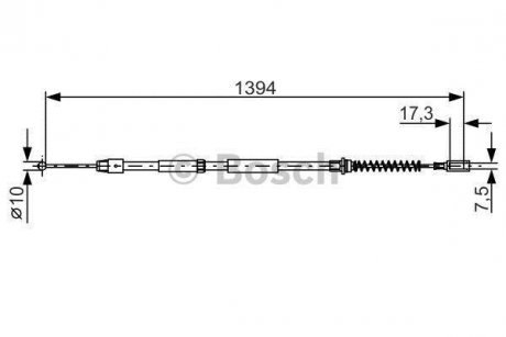 Трос ручного тормоза BOSCH 1 987 482 033