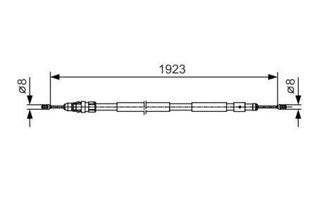 Трос ручного гальма BOSCH 1987482117