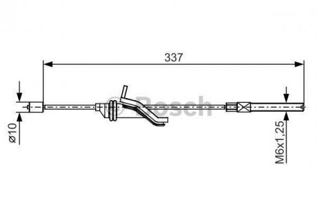 FORD Трос ручн.тормоза пер. Focus 05- BOSCH 1987482188