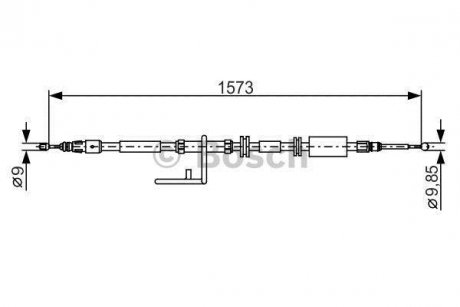 Трос ручного тормоза BOSCH 1 987 482 313