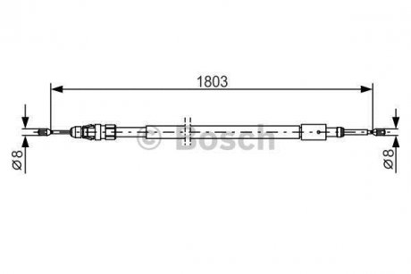 Трос ручного тормоза BOSCH 1 987 482 317