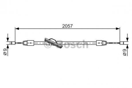 DB Трос ручного тормоза пер. W204 BOSCH 1987482331