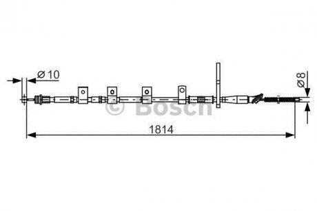Трос ручного тормоза BOSCH 1 987 482 357