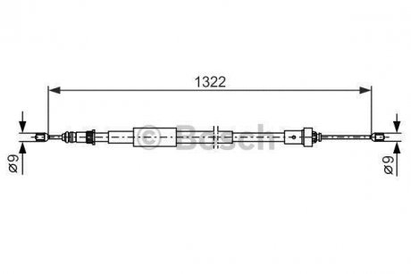 Трос ручного тормоза BOSCH 1 987 482 385