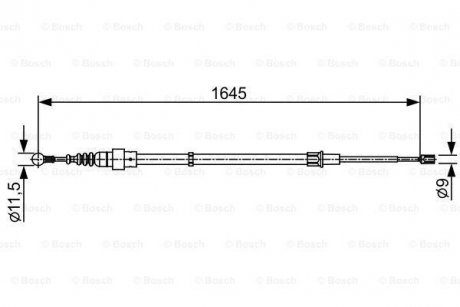 Трос зупиночних гальм BOSCH 1987482451