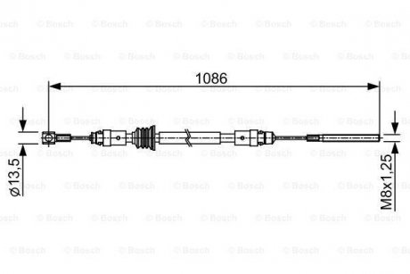 Тормозной трос BOSCH 1987482547