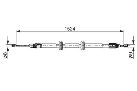 Трос ручного гальма BOSCH 1 987 482 888