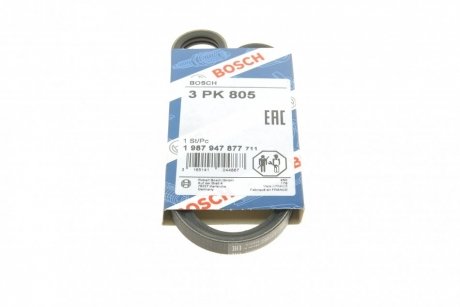 Ремень поликлиновой 3PK805 BOSCH 1987947877