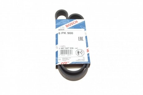 Ремень поликлиновой 6PK900 BOSCH 1987947936