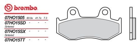 Гальмівні колодки BREMBO 07HO1505