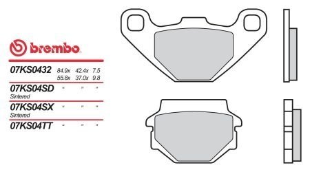 Колодки тормозные BREMBO 07KS04TT