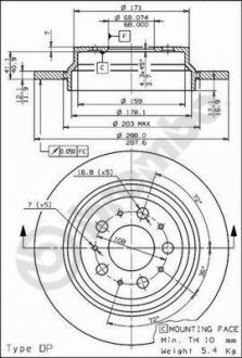 Тормозной диск BREMBO 08.7765.75