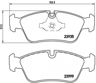 Тормозные колодки дисковые BREMBO P06 035