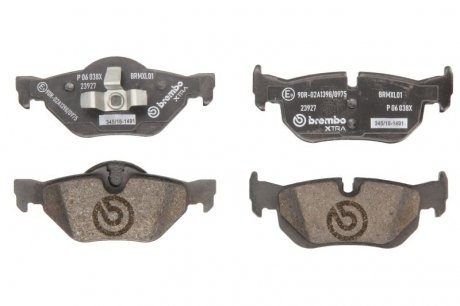 Гальмівні колодки дискові BREMBO P06 038X (фото 1)